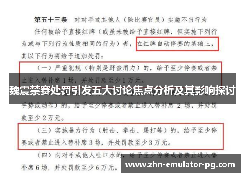 魏震禁赛处罚引发五大讨论焦点分析及其影响探讨